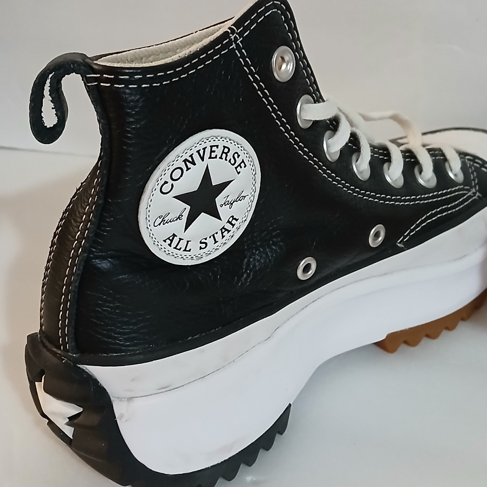 Converse Black and White High-Top Sneakers - Picture 3 of 11